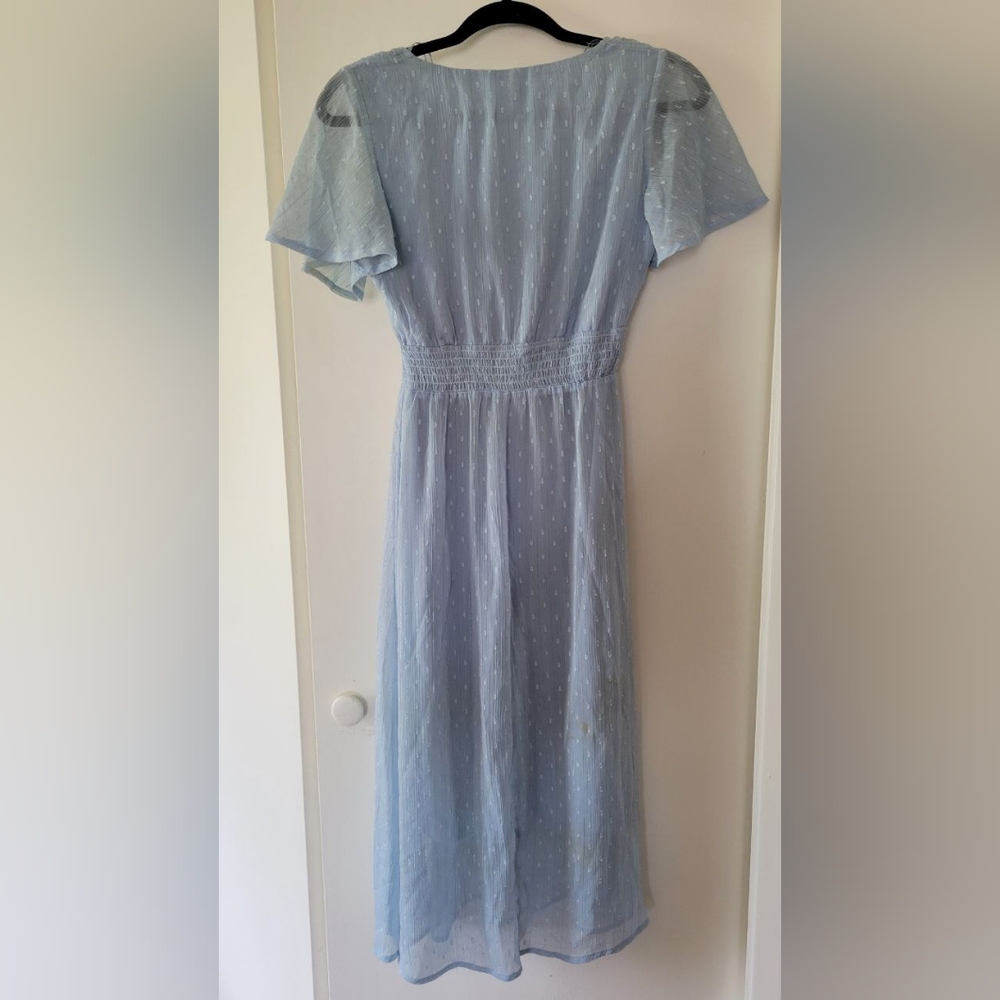 Light Blue Short Sleeve Dress- Superfoxx size XS